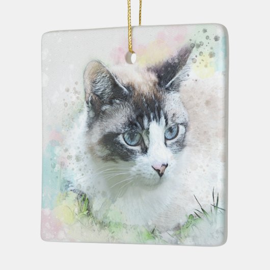 droomkattenporcelaans ornament (Links)