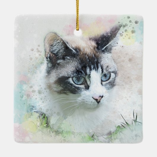 droomkattenporcelaans ornament (Achterkant)