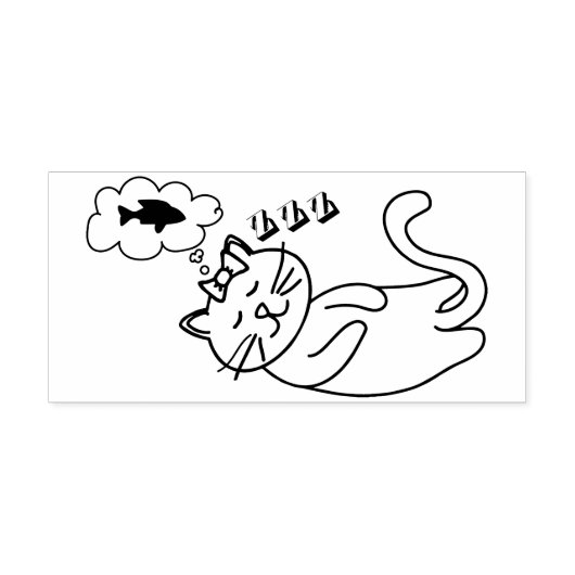 droomkattenstempel rubberstempel (Afrduk)