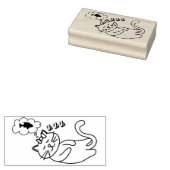 droomkattenstempel rubberstempel (Gestempeld)