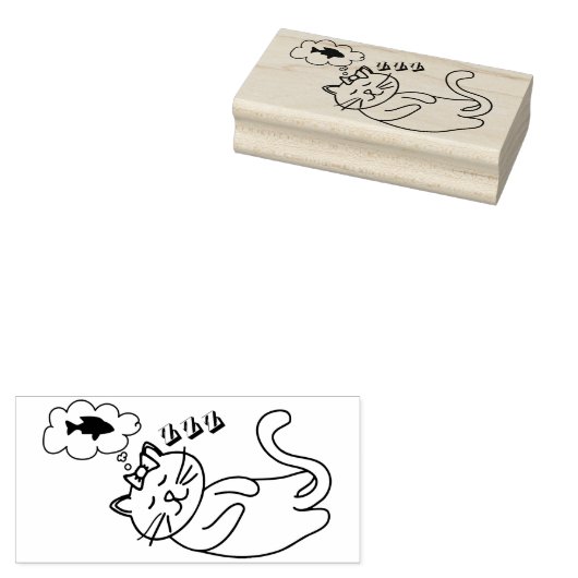 droomkattenstempel rubberstempel (Gestempeld)