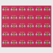 Droomkerstbomen Cadeaupapier (Vlak)