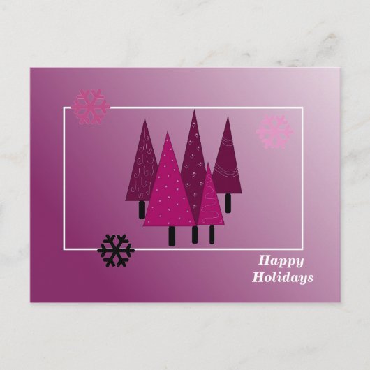 Droomkerstbomen Feestdagenkaart (Voorkant)