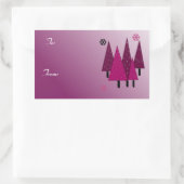 Droomkerstbomen Rechthoekige Sticker (Tas)
