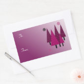 Droomkerstbomen Rechthoekige Sticker (Envelop)