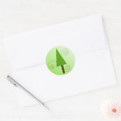 Droomkerstboom Ronde Sticker (Envelop)