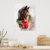 droomkerstpaard poster (Keuken)