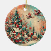 droomkerstversiering keramisch ornament (Voorkant)