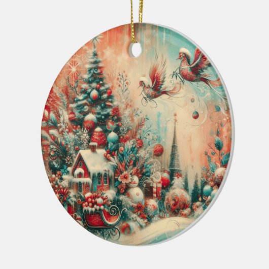 droomkerstversiering keramisch ornament (Links)