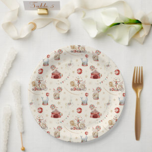 Droomkleurencircus Carnaval Baby Shower Papieren Bordje