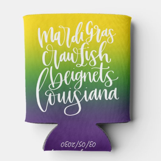 Droomkleurig Mardi Gras-feest Aandenken Blikjeskoeler (Achterkant)