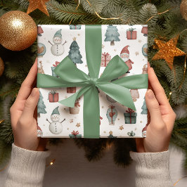Droomkleurig Pastel Kerst Patroon Inpakpapier