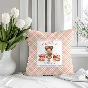 Droomkleurig Roze Fee 8e Verjaardag Sierkussen