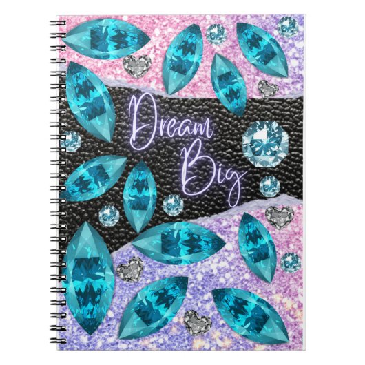 droomkleurige fancy juwelen notitieboek (Voorkant)