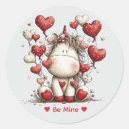 Droomkleurige Waterverf Eenhoorn Liefde Sticker