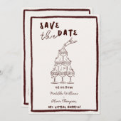 Droomkleurige Wijn Sla de Datum Op Bewaar Kaart Ui (Voorkant / Achterkant)