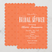 Droomkoraal Stippen BRUIDSUIDING Uitnodiging (Voorkant / Achterkant)