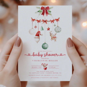Droomkristal Baby Shower Uitnodiging voor Kerstmis