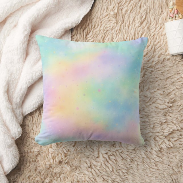Droomkussen met pastel waterverf – Zacht Kussen (Deken)