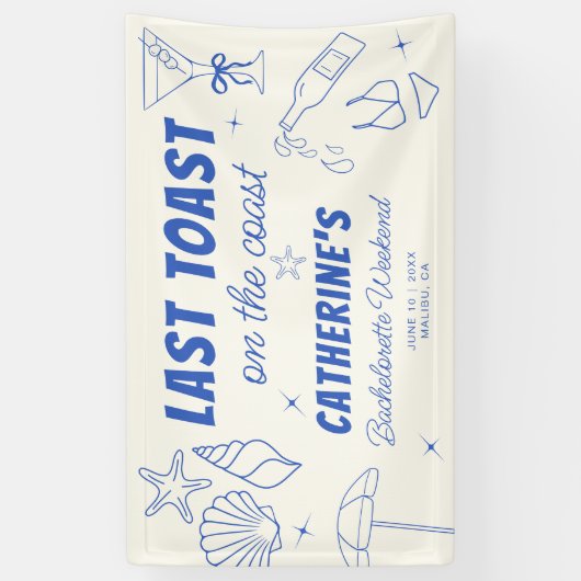 Droomkust Bachelorette-feest Spandoek (Verticaal)