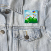 droomland vierkante button 5,1 cm (In situ)