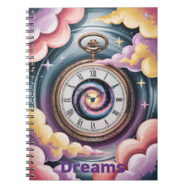 Droomlandschap Antieke Horloge Dromen Spiraal Note Notitieboek