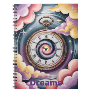 Droomlandschap Antieke Horloge Dromen Spiraal Note Notitieboek