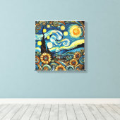 Droomlandschap Canvas Wandkunst van Van Gogh Afdruk (Insitu (Houten vloer))