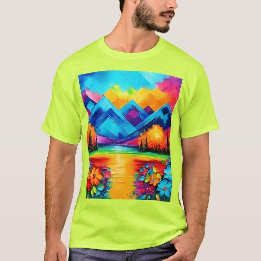Droomlandschap Horizon Schilderij T-shirt (Voorkant)
