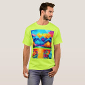 Droomlandschap Horizon Schilderij T-shirt (Voorkant volledig)