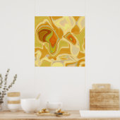 Droomlandschap in goud abstract poster (Keuken)