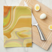 Droomlandschap in goud theedoek (Quarter Fold)