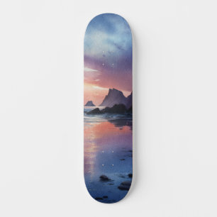 Droomlandschap Kust Zonsondergang Deck Persoonlijk Skateboard