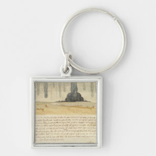 Droomlandschap met tekst, 1526 sleutelhanger