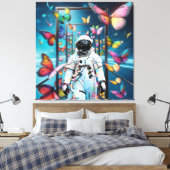 Droomlandschap van astronaut canvas afdruk (Insitu (Slaapkamer))