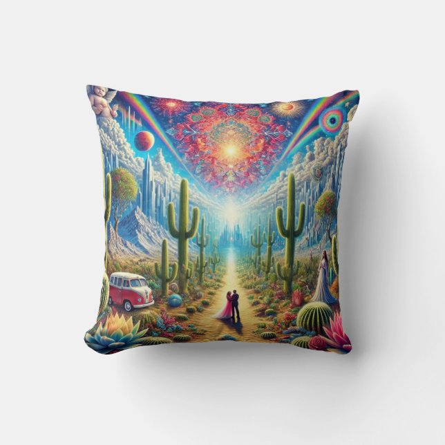 Droomlandschap van de woestijn: Oasis of Infinite  Kussen (Voorkant)