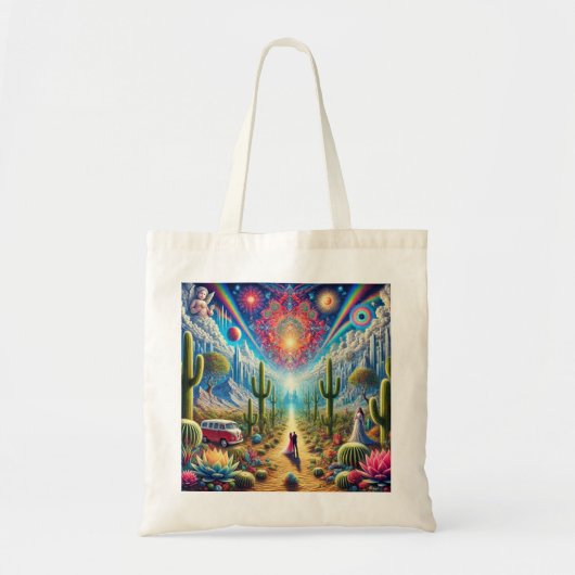 Droomlandschap van de woestijn: Oasis of Infinite  Tote Bag (Voorkant)