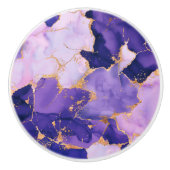 droomlavendealcoholinkt en goud keramische knop