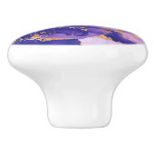 droomlavendealcoholinkt en goud keramische knop (Zijkant)