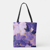 droomlavendealcoholinkt en goud tote bag (Achterkant)