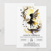 Droomlike Fairy Garden Verjaardag Elegance Kaart (Voorkant / Achterkant)