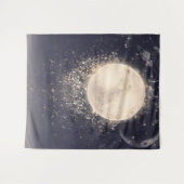 Droommaan Magie Kosmische Glitters Wandkleed (Voorkant (horizontaal))