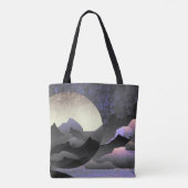 Droommaane en Bergen Abstracte Kunst Tote Bag (Achterkant)