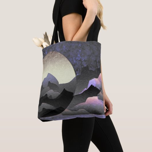 Droommaane en Bergen Abstracte Kunst Tote Bag (Dichtbij)