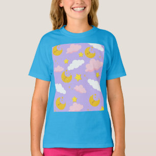 Droommaanwolken & Sterren Nachtelijke Hemel T-Shir T-shirt