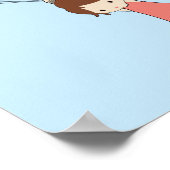 Droommeisje met ballonnen poster (Hoek)