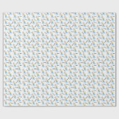 Droommeisje met gigantische bloem "Dream Big" Cadeaupapier (Vlak)