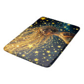 Droommeisje omringd door stralende heldere sterren badmat (Gekanteld)