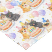 Droommeisjes Kat Verjaardagsfeest Tafelkleed (Gekanteld)