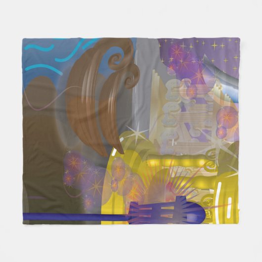 Droommiddeldeken. Fleece Deken (Voorkant (Horizontaal))